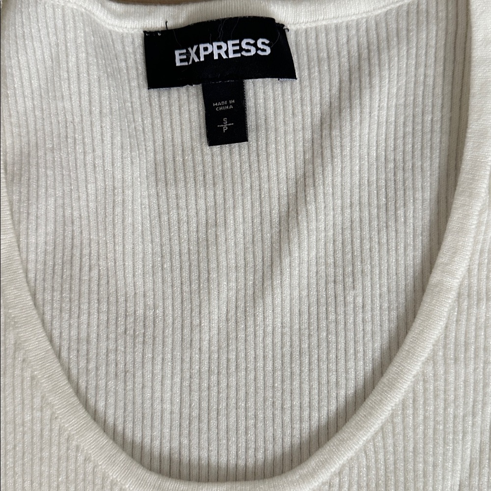 Express Cream Sweater Small - Picture 6 of 9